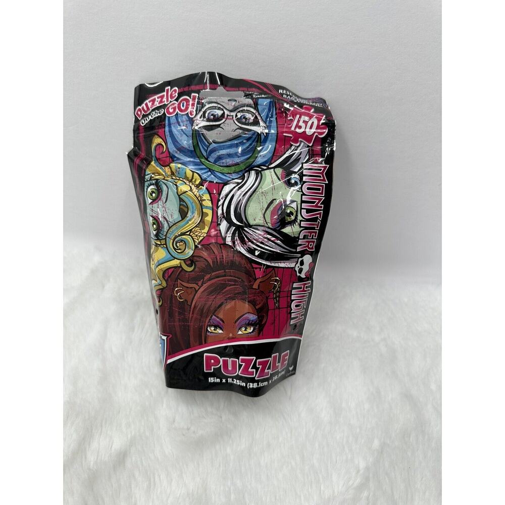 Monster High Dolls Puzzle On The Go 150 Pieces Resealable Bag New 2012 Mattel